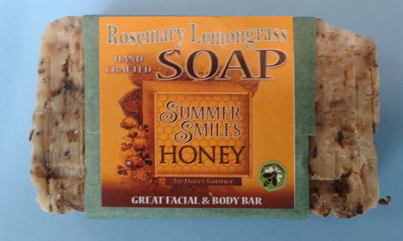 Rosemary Lemongrass Soap - Made by Summer Smiles Honey Farm