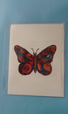 Handmade Zen Mind Artwork Blank Greeting Card - Butterfly - Kimberly Fagan