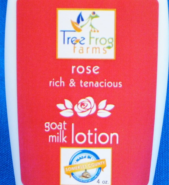 Goats Milk Body Lotion - Rose Scented - Tree Frog Farm