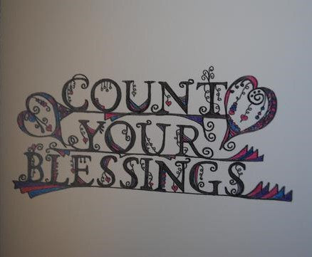 Handmade Zenmind Artwork Blank Greeting Card - Count Your Blessings - Kimberly Fagan